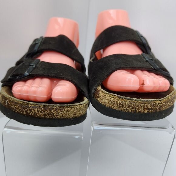 🐞Birkenstock Brown Mocha Suede Leather Arizona Slip On Sandals Size 5.5 - Picture 8 of 12